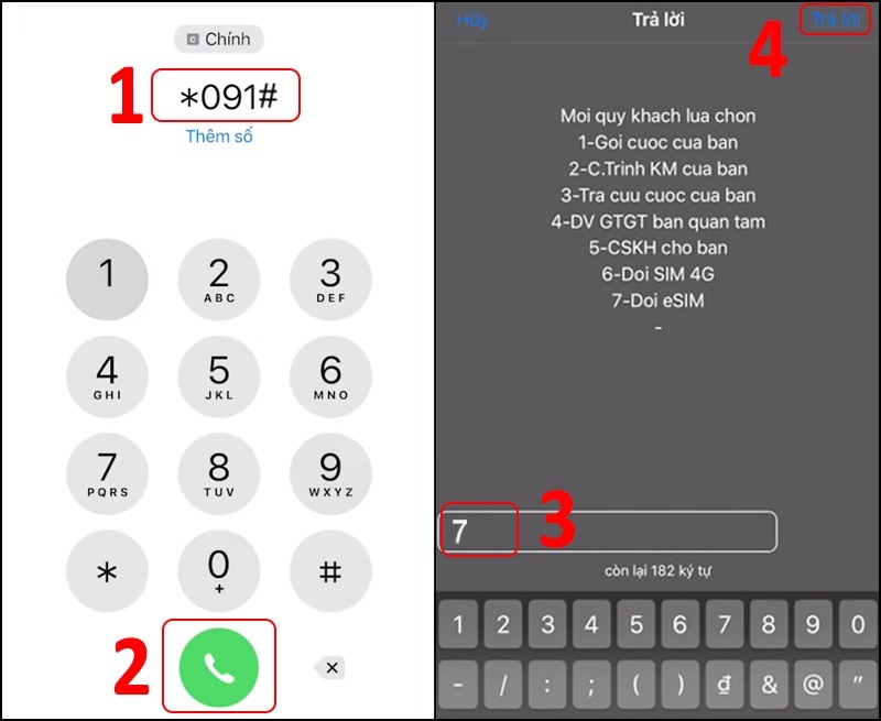 Cách cài eSIM qua USSD