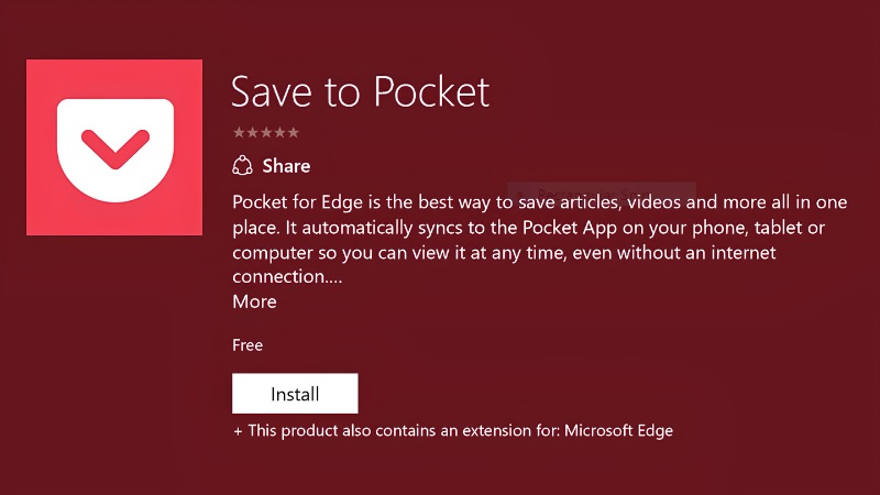 Save to Pocket — Lưu bài viết đọc sau