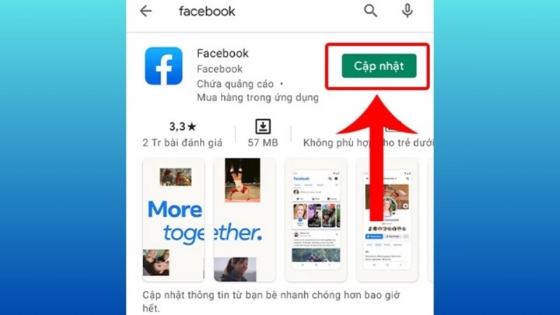 Cập nhật ứng dụng Facebook