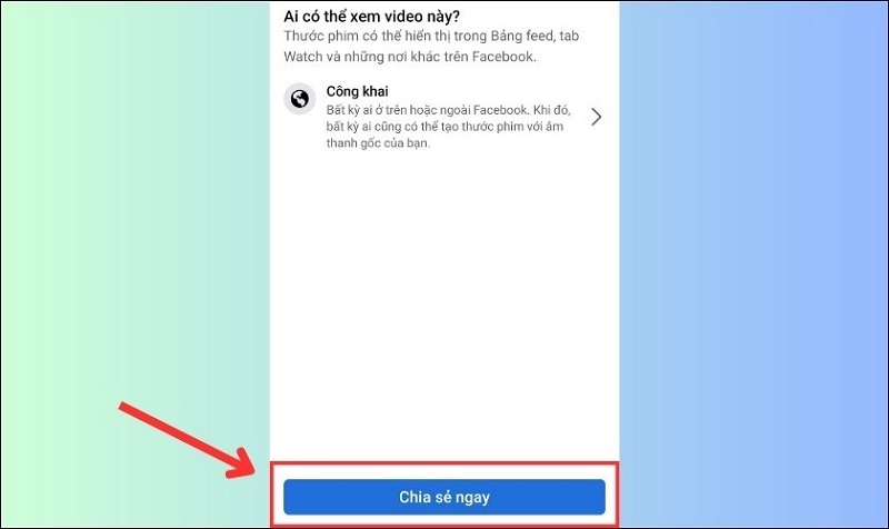 Nhấn nút Chia sẻ ngay