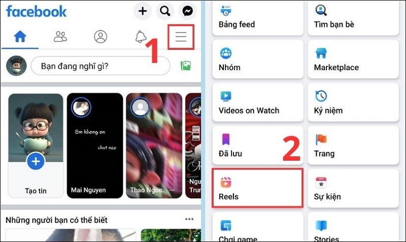 Chọn vào biểu tượng 3 dấu gạch ngang
