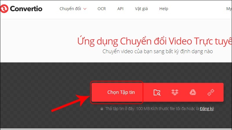 Chọn vào mục Chọn tập tin