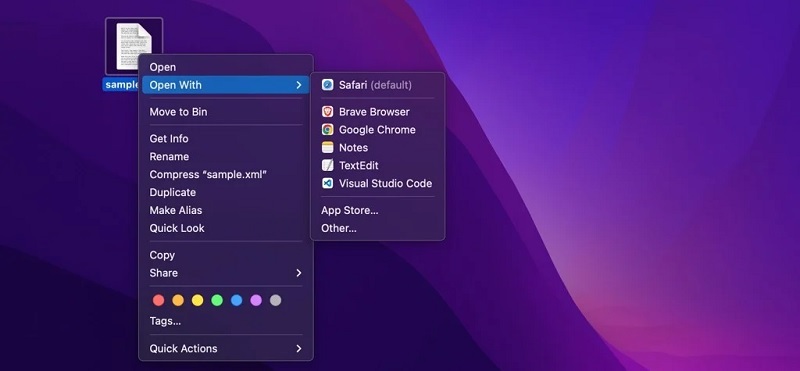 Đọc file XML bằng trình duyệt web
