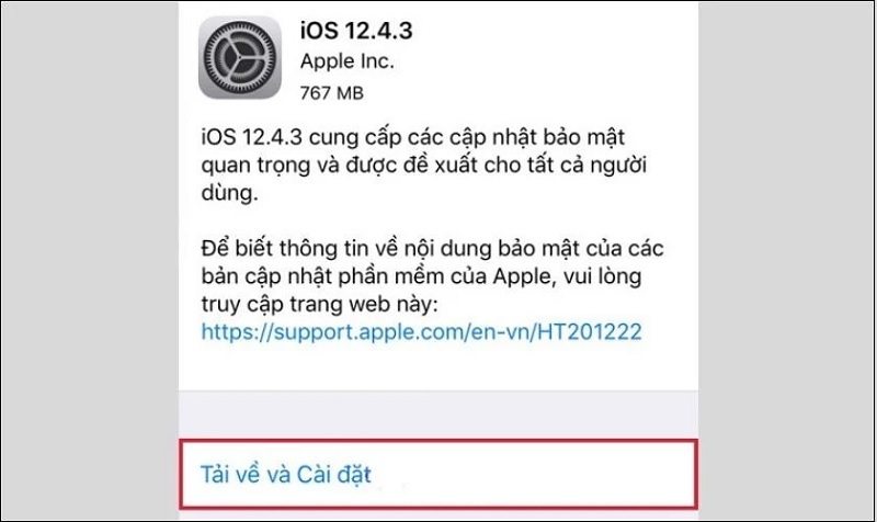Nhấn vào mục Tải về và Cài đặt