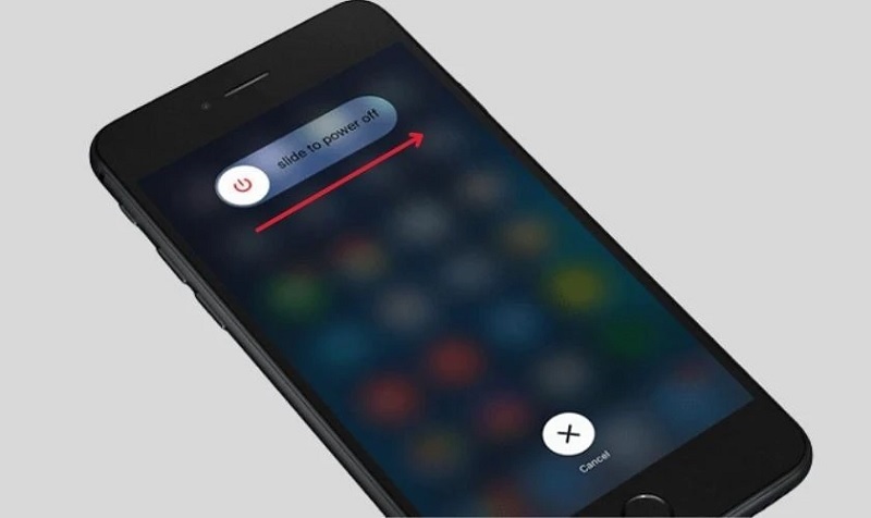 Kéo thanh trượt nay sang phải để tắt nguồn