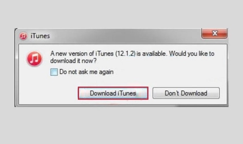Nhấn vào nút Download iTunes