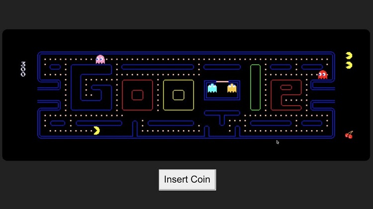 Pacman chơi game miễn phí trên google