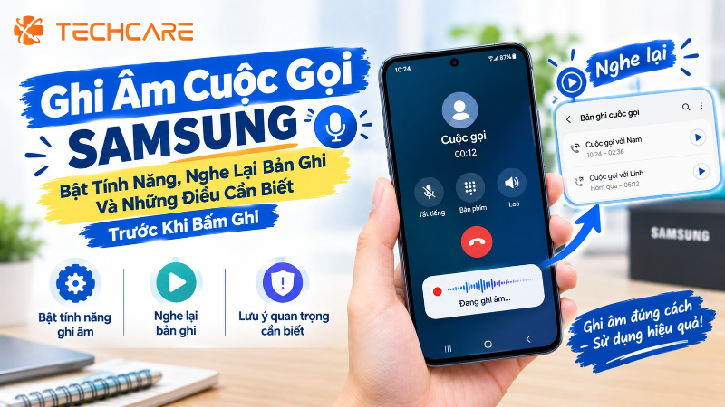 Ghi Âm Cuộc Gọi Samsung: Bật Tính Năng, Nghe Lại Bản Ghi Và Những Điều Cần Biết Trước Khi Bấm Ghi