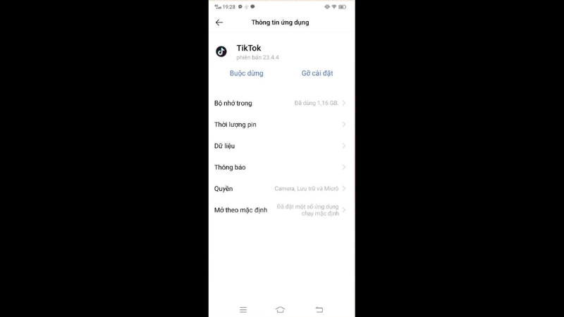 gỡ tiktok và cài đặt lại