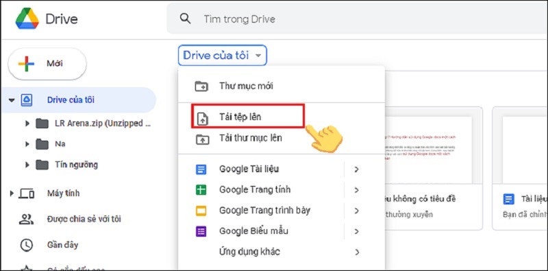 Nhấn vào nút Open