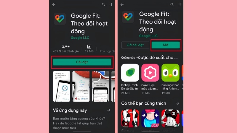 Các bước tìm và tải Google Fit trên CH Play / App Store