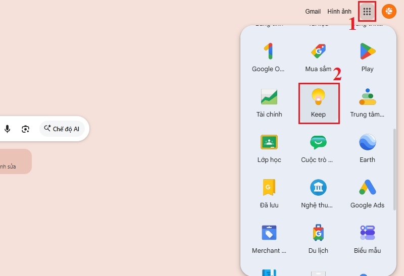 Dùng tiện ích trên Chrome để truy cập Google Keep trên máy tính Dùng tiện ích trên Chrome để truy cập Google Keep trên máy tính