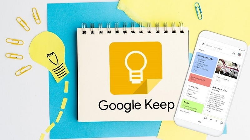 Giao diện chính của Google Keep trên trình duyệt web Giao diện chính của Google Keep trên trình duyệt web