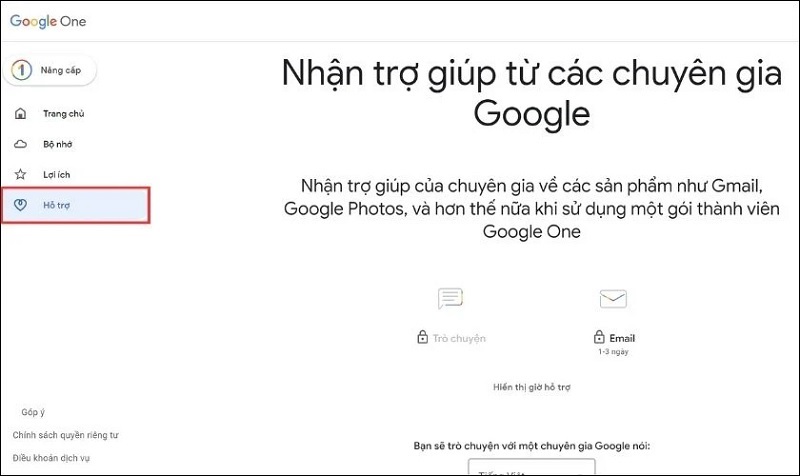 Nhận được sự hỗ trợ của các chuyên gia Google 24/7