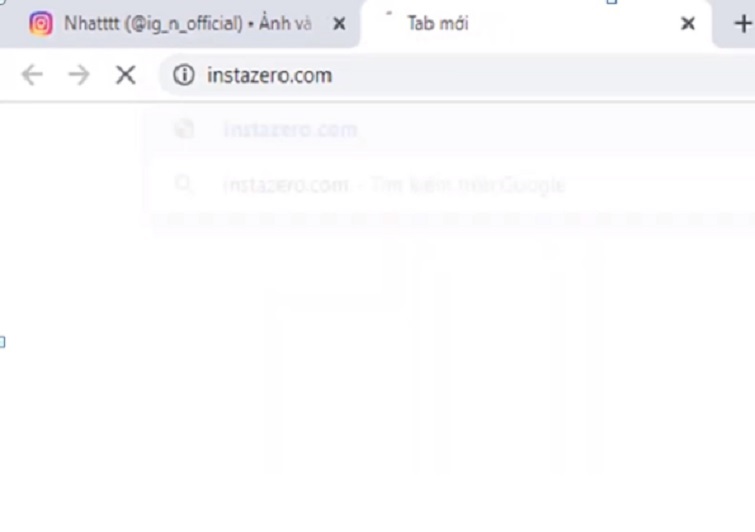 Truy cập vào instazero.com để hack follow instagram