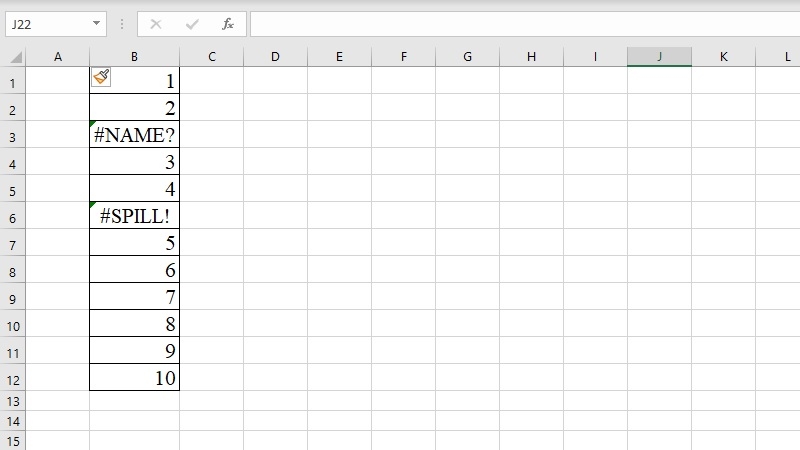 Con trỏ chuột đang click chọn một ô trống trong Excel Con trỏ chuột đang click chọn một ô trống trong Excel