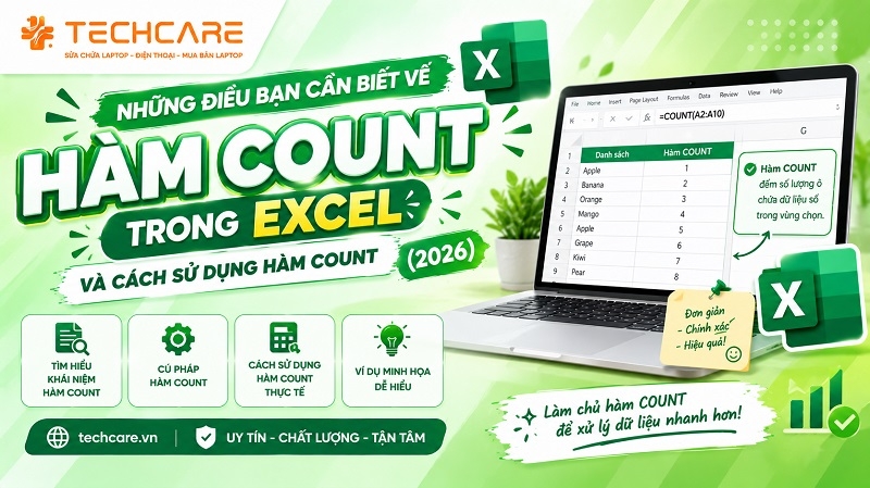 Những điều bạn cần biết về hàm COUNT trong Excel và cách sử dụng hàm COUNT
