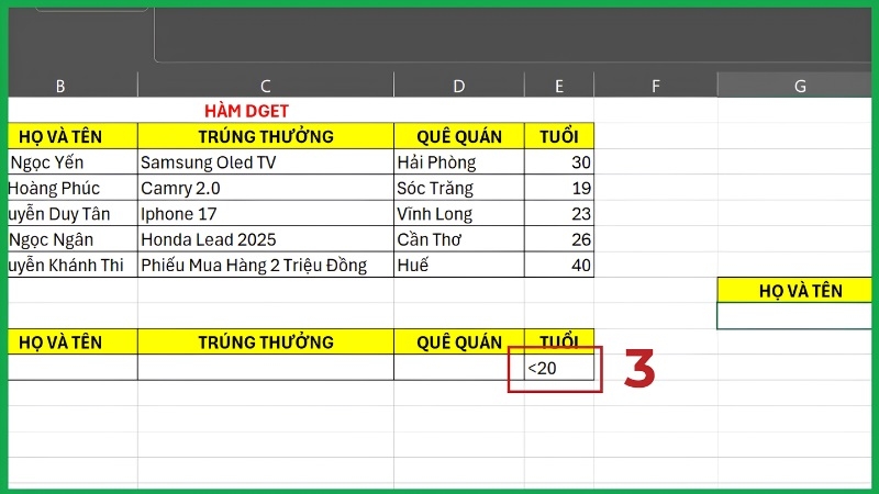 Gõ điều kiện bên dưới Gõ điều kiện bên dưới