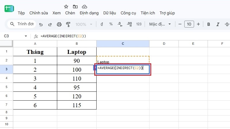 Đặt tên dải ô Laptop trong menu Dữ liệu của Google Sheet Đặt tên dải ô Laptop trong menu Dữ liệu của Google Sheet