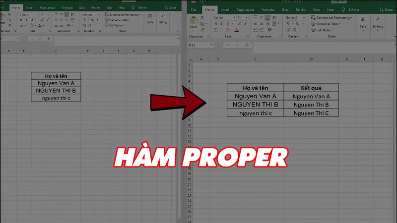 Cú pháp hàm PROPER trong Excel viết hoa chữ cái đầu mỗi từ Cú pháp hàm PROPER trong Excel viết hoa chữ cái đầu mỗi từ