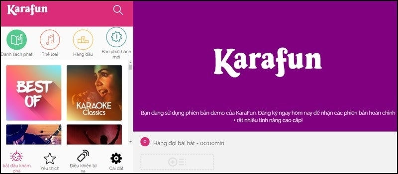 Hát karaoke chấm điểm miễn phí với Karafun