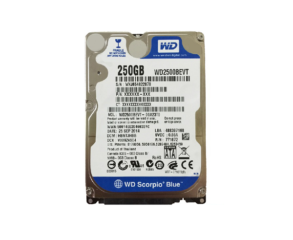 Ổ Cứng Laptop HDD 250GB - 5400/7200Rpm
