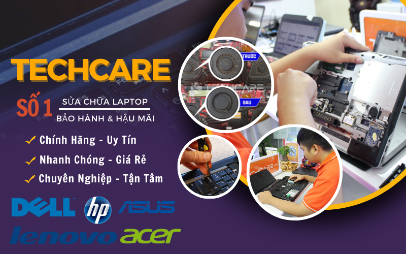 Các dịch vụ sửa chữa laptop tại Đà Nẵng của Techcare Service
