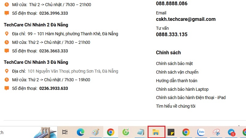 Biểu tượng File Explorer trên thanh Taskbar Windows 10 Biểu tượng File Explorer trên thanh Taskbar Windows 10