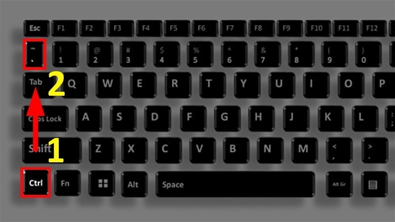 Dùng phím tắt Ctrl + `