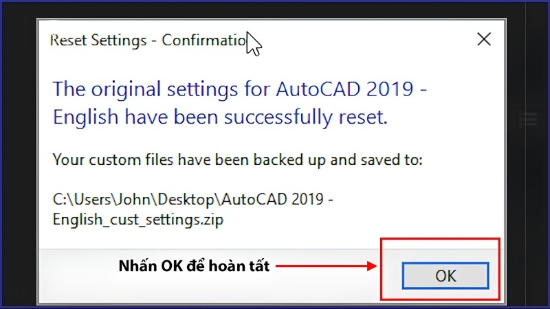 Dùng công cụ "Reset Settings To Default" của Windows bước 2 Dùng công cụ "Reset Settings To Default" của Windows bước 2