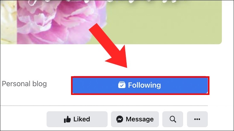 Chọn vào mục Following