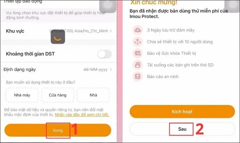 Chọn Sau để kết thúc