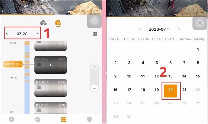 Chọn thời gian bạn cần xem