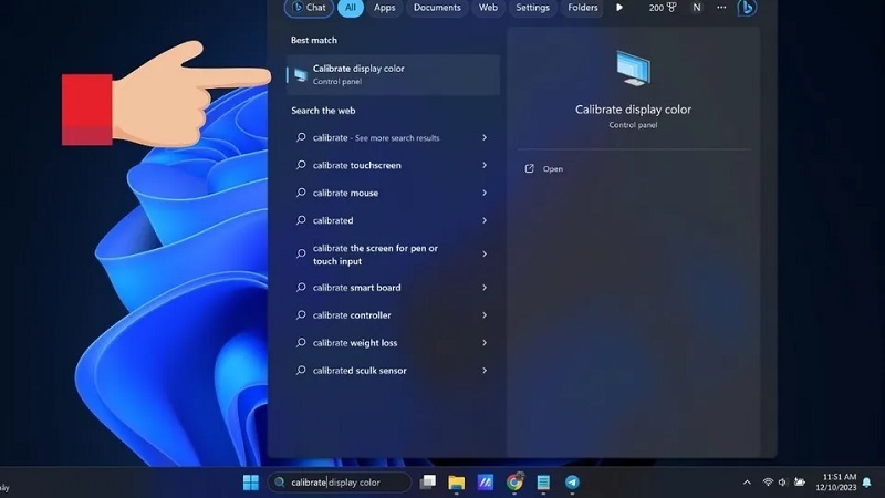 Chọn vào tính năng Calibrate display color