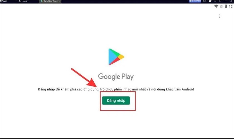 Đăng nhập vào tài khoản Gmail hoặc tài khoản Google Play