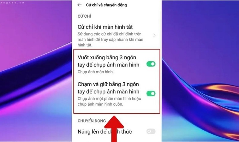 Có 2 tùy chỉnh