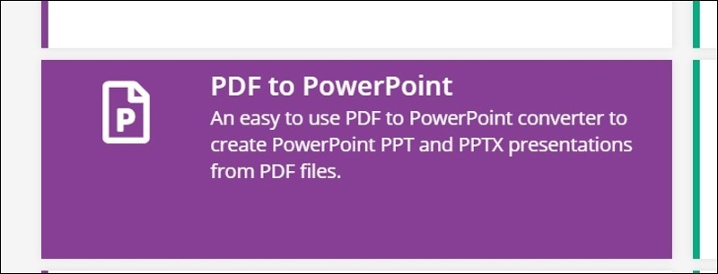 Chọn vào nút PDF to PowerPoint