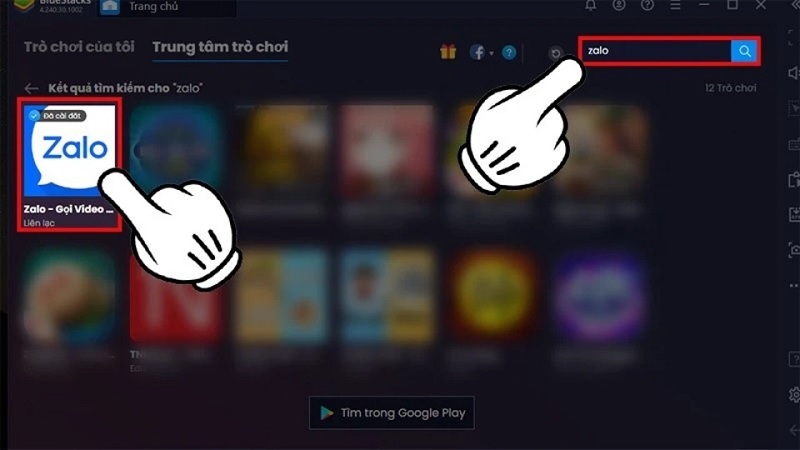 Nhấn vào biểu tượng Kính lúp