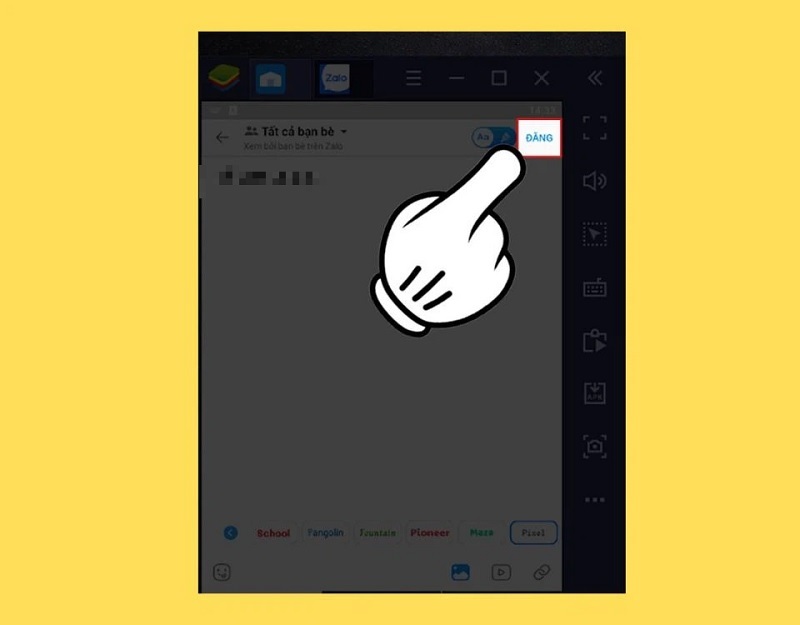 Nhấn vào nút Đăng