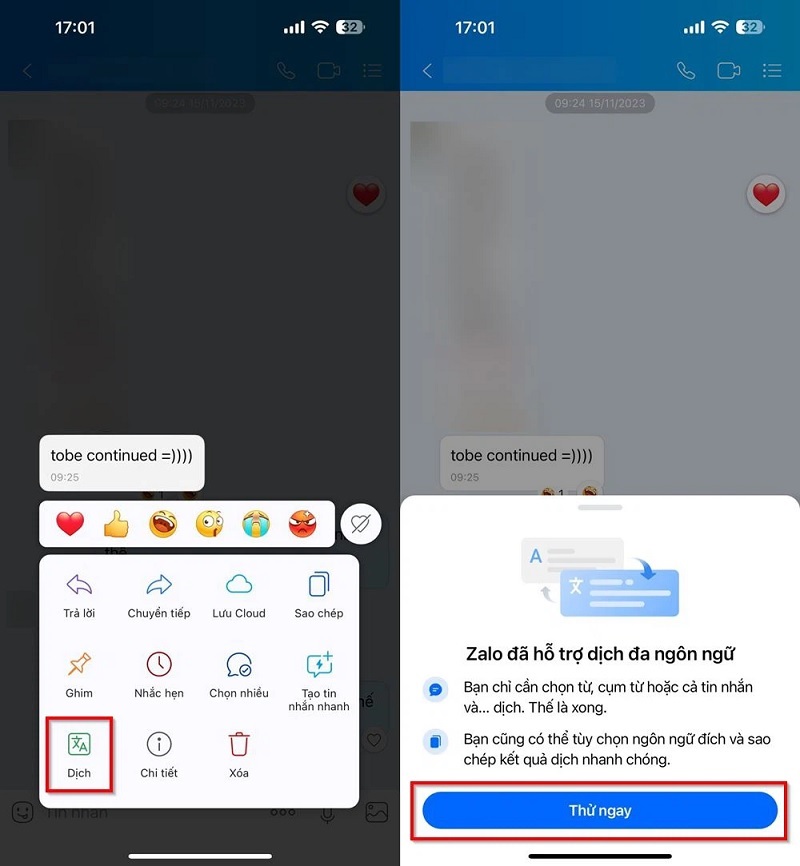 Chọn vào nút Thử ngay