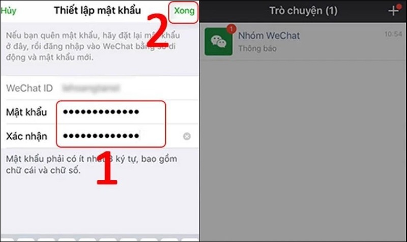 Nhấn nút Xong