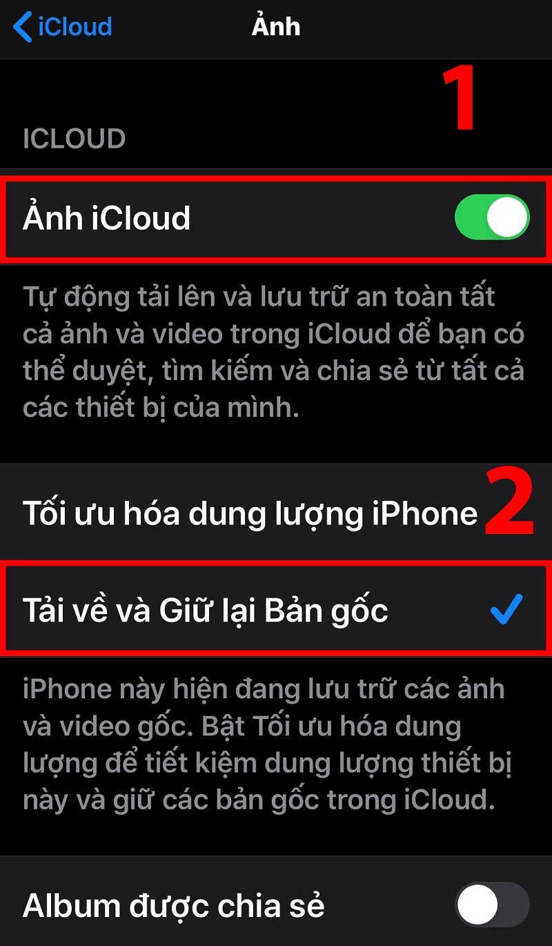 Chọn vào mục Tải xuống