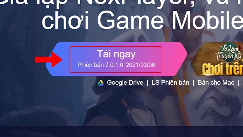Nhấn vào nút Tải ngay