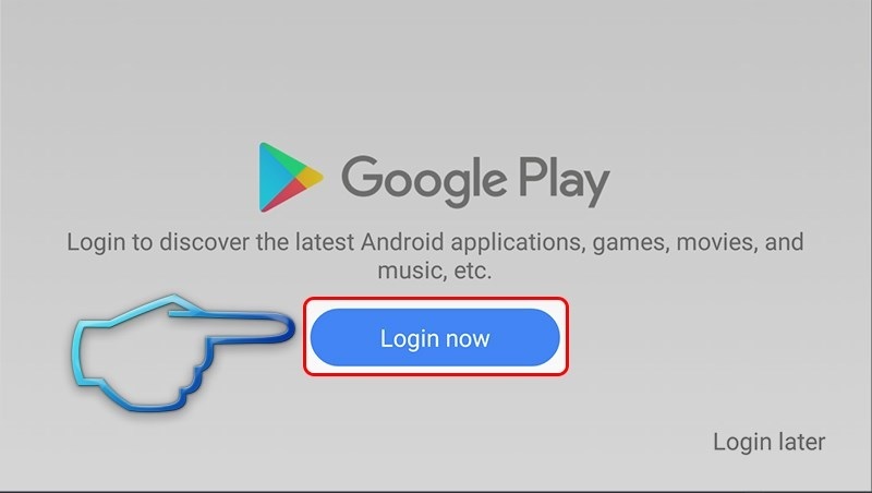 Nhấn vào nút Login Now
