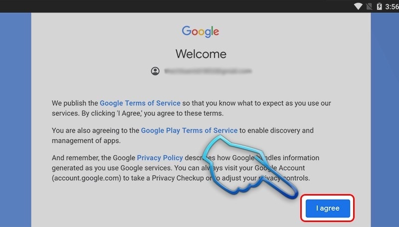 Chọn vào nút I Agree