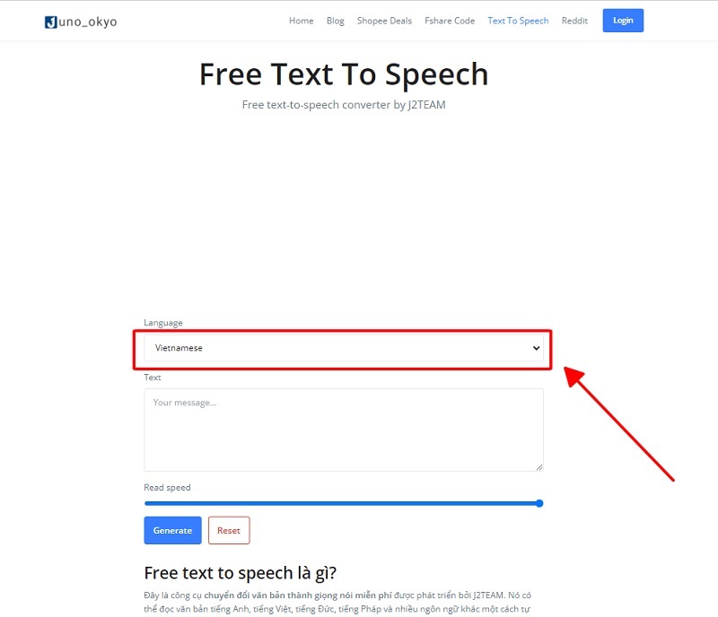 Click vào biểu tượng mũi tên