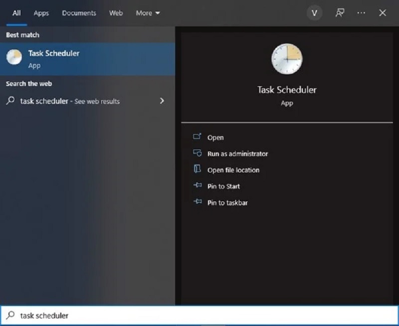Chọn Task scheduler