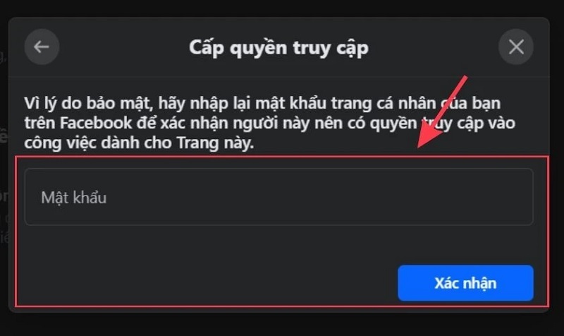 Nhấn vào nút Xác nhận