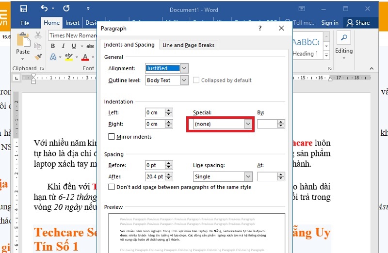 Chọn (none) và nhấn nút Ok