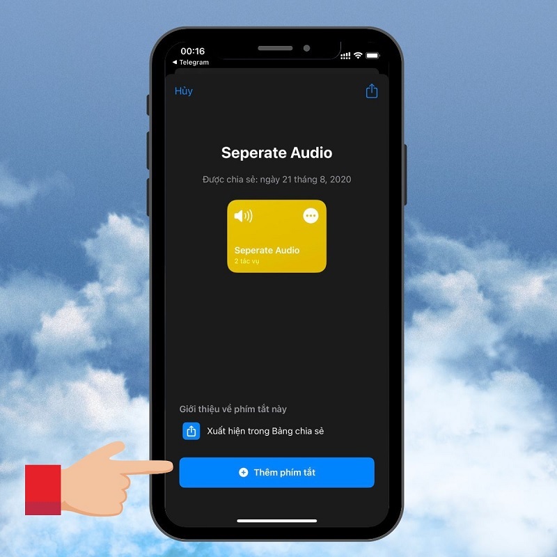 Nhấn vào biểu tượng dấu cộng